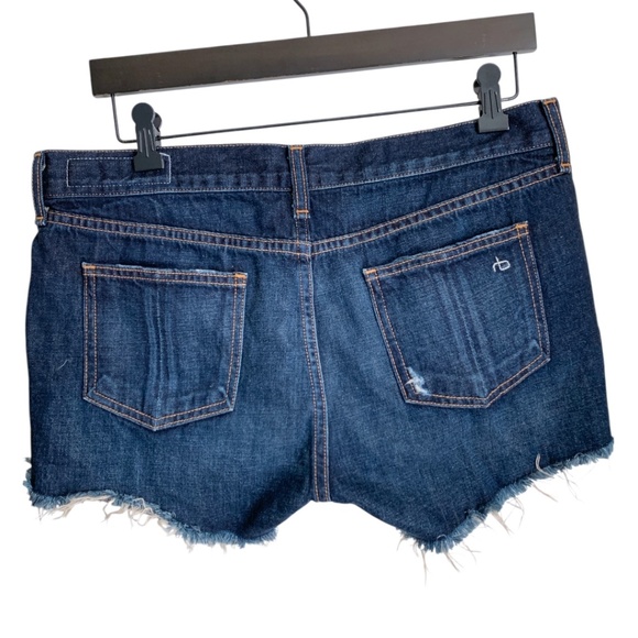 rag & bone Women's Denim Shorts Size 27 Jean Shorts Cut-Off Dark Wash - Picture 2 of 7